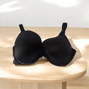 DREAMFIT Women Plus Size Full Coverage Size44DD Black Underwire Micro Plunge Bra